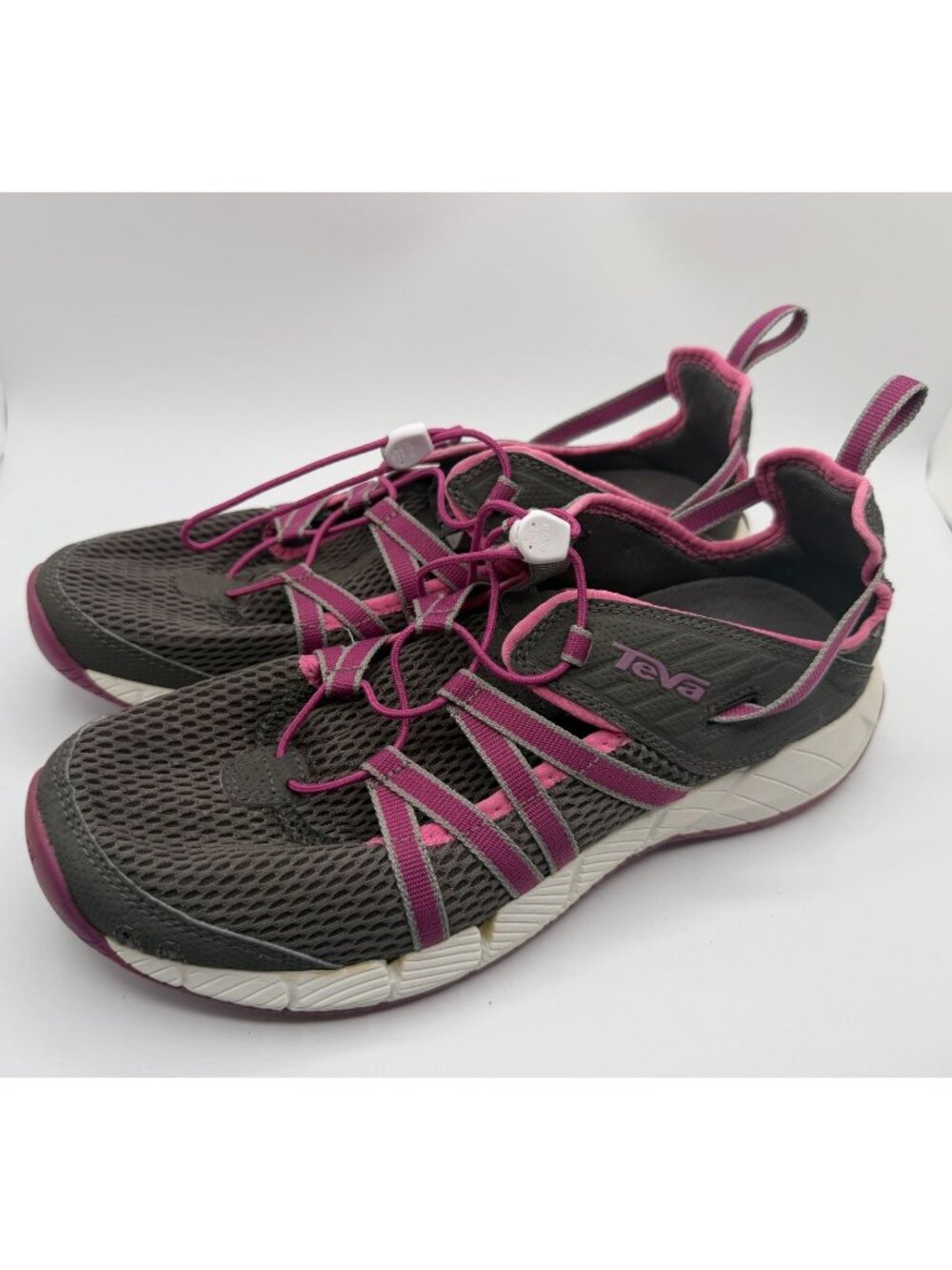 Teva Churn Evo Water Shoes Women Size 10 Grey Magenta Trail Walking Hiking